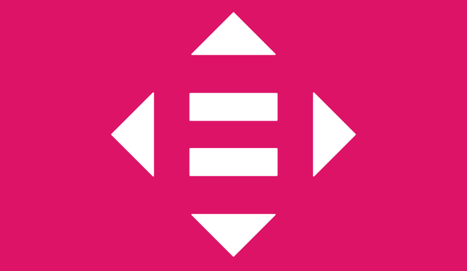 An icons showing an equals sign surrounding by all-directional arrows