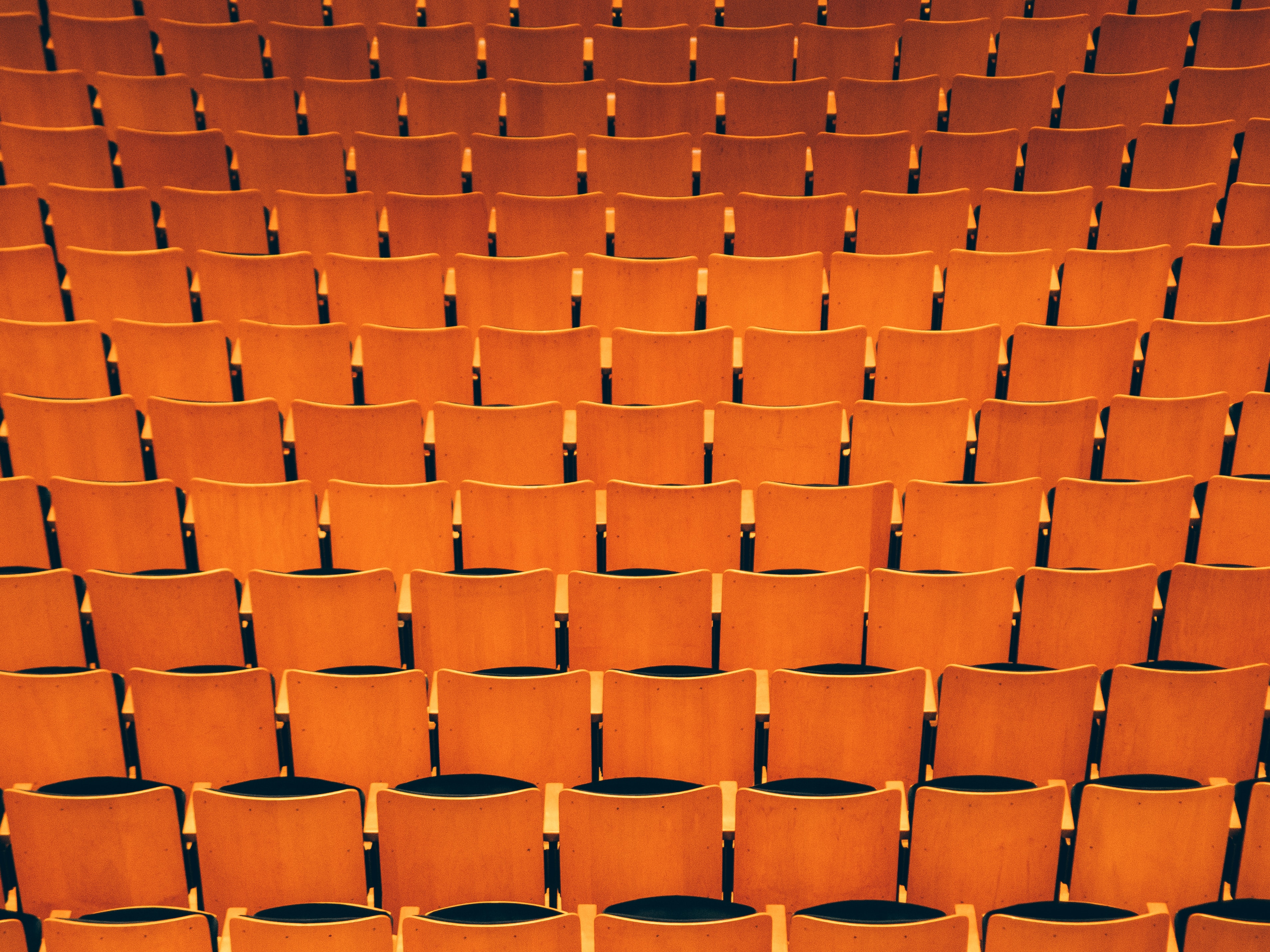 orange lecture seats