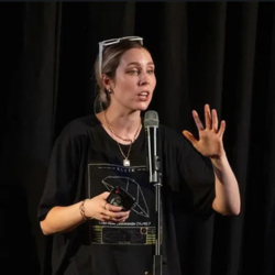 Stevie Martin on stage