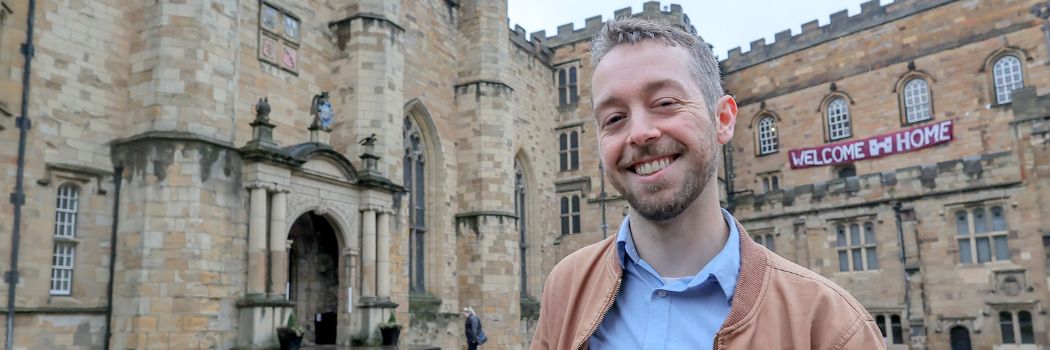 Picture of Waylon Cunningham standing at Durham Castle College