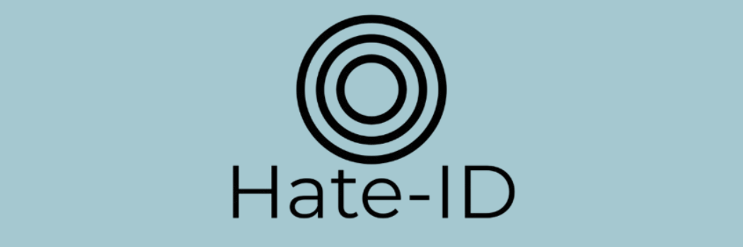 The logo for the Hate ID app features three circles and the words Hate ID underneath