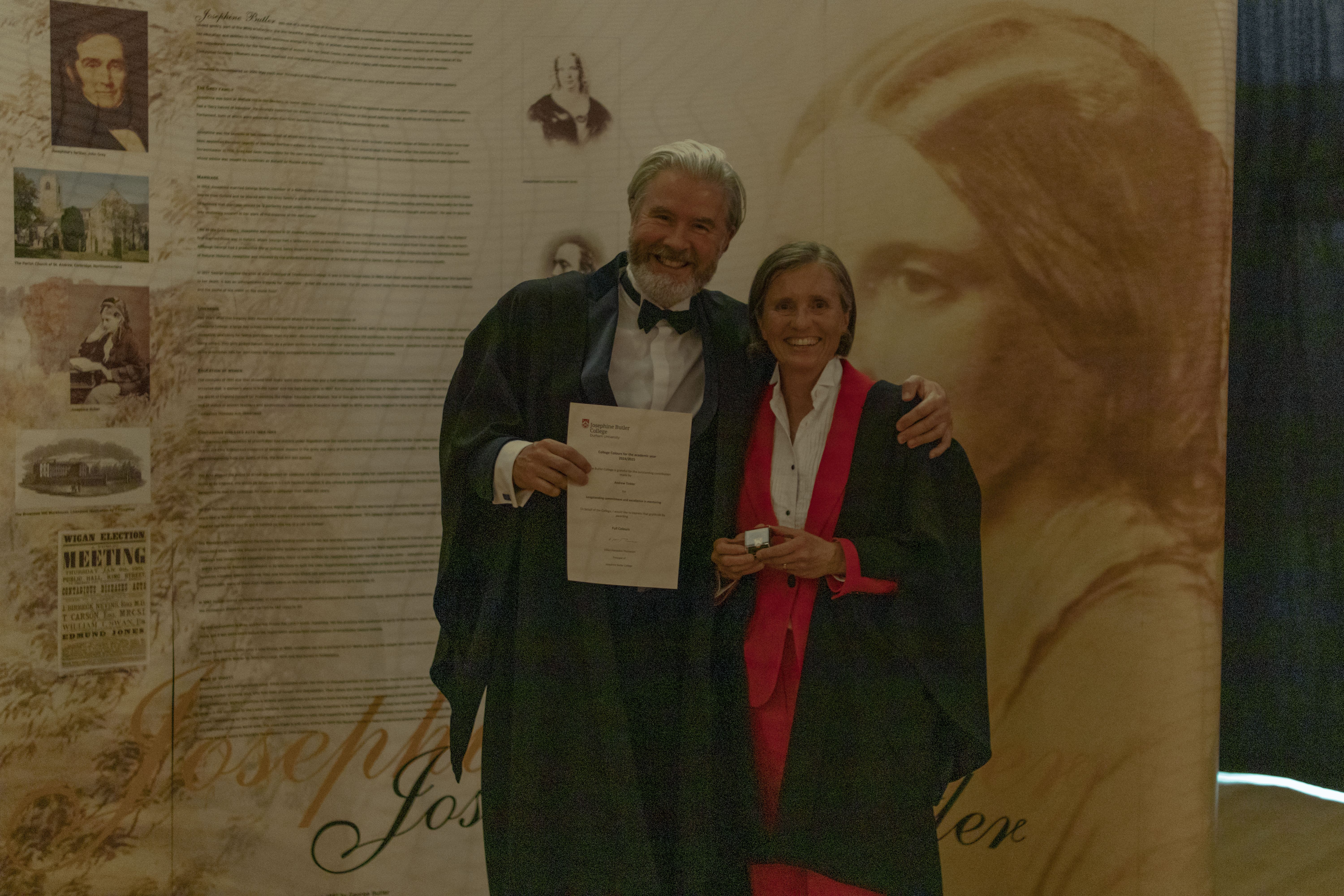 Chaplain - Andrew Tinkler - receiving colours