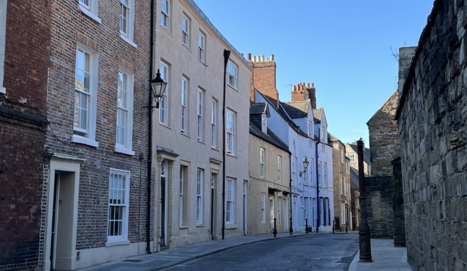The Bailey with cobbled street