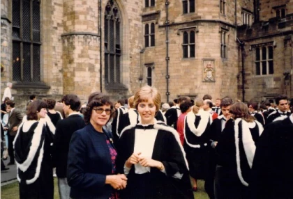 Joëlle Warren on her graduation day in in 1984
