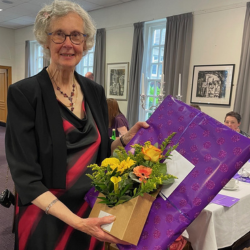 Anne Elliot pictured with her flowers from St Mary's
