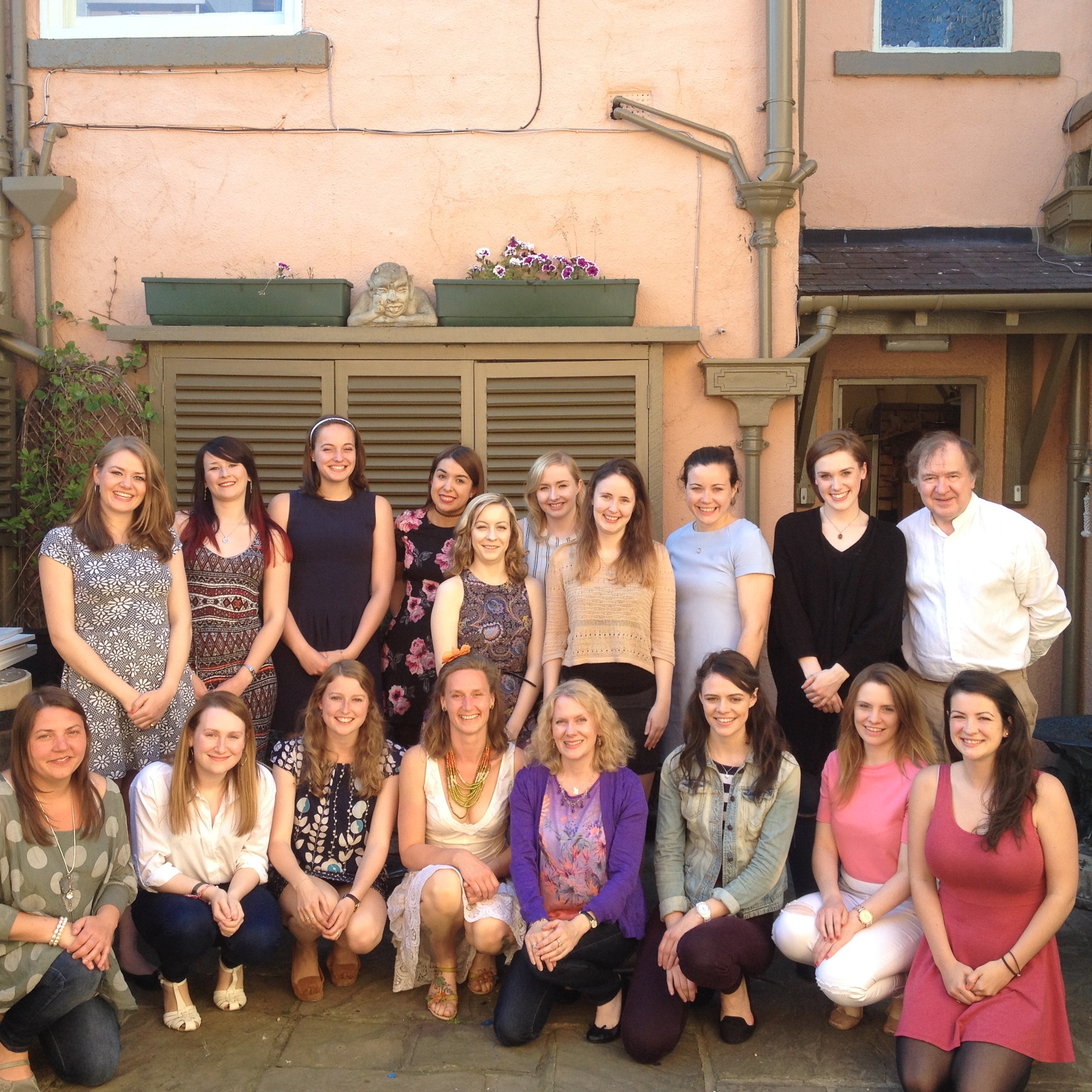 Emma Maslin and fellow students from the BA Education studies programme in 2012, along with Dr Sophie Ward