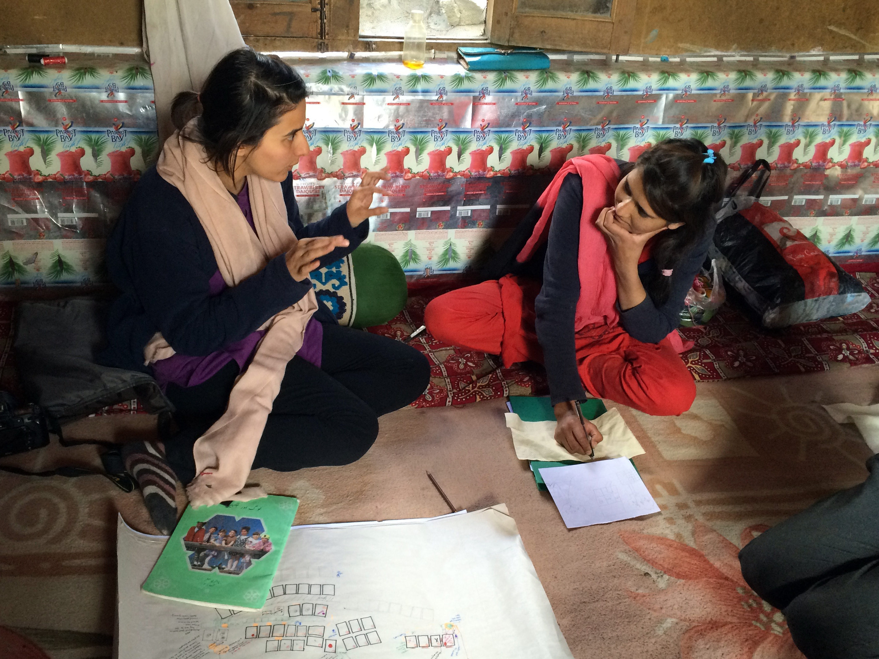 A postgraduate discussing research in Pakistan