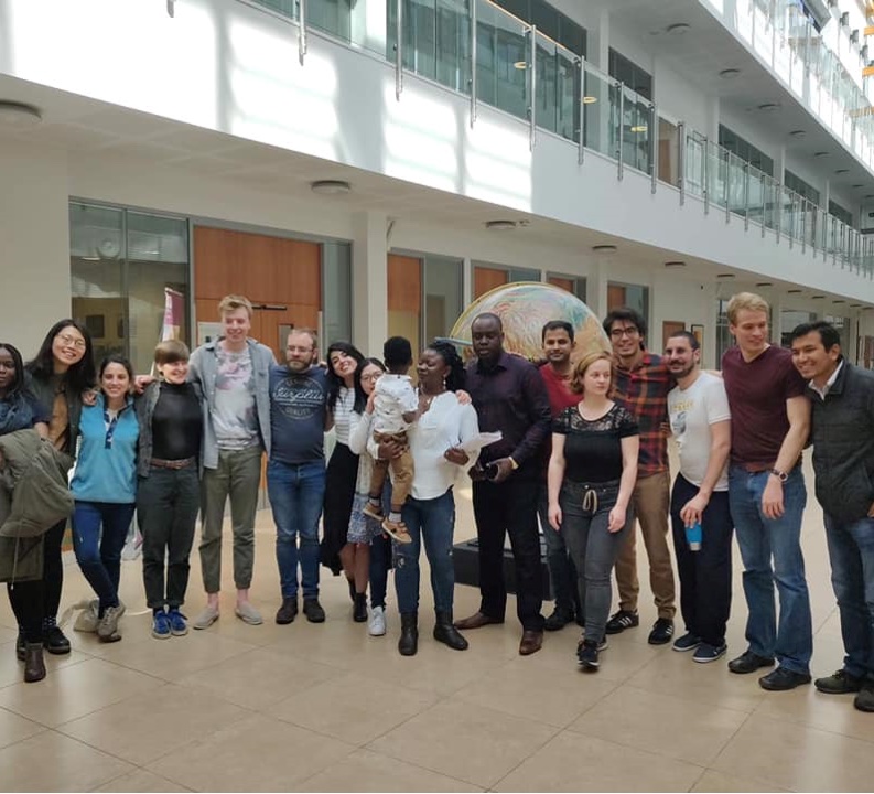 Group photo of geography postgraduate students