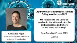 Poster for the 2023 Collingwood Lecture