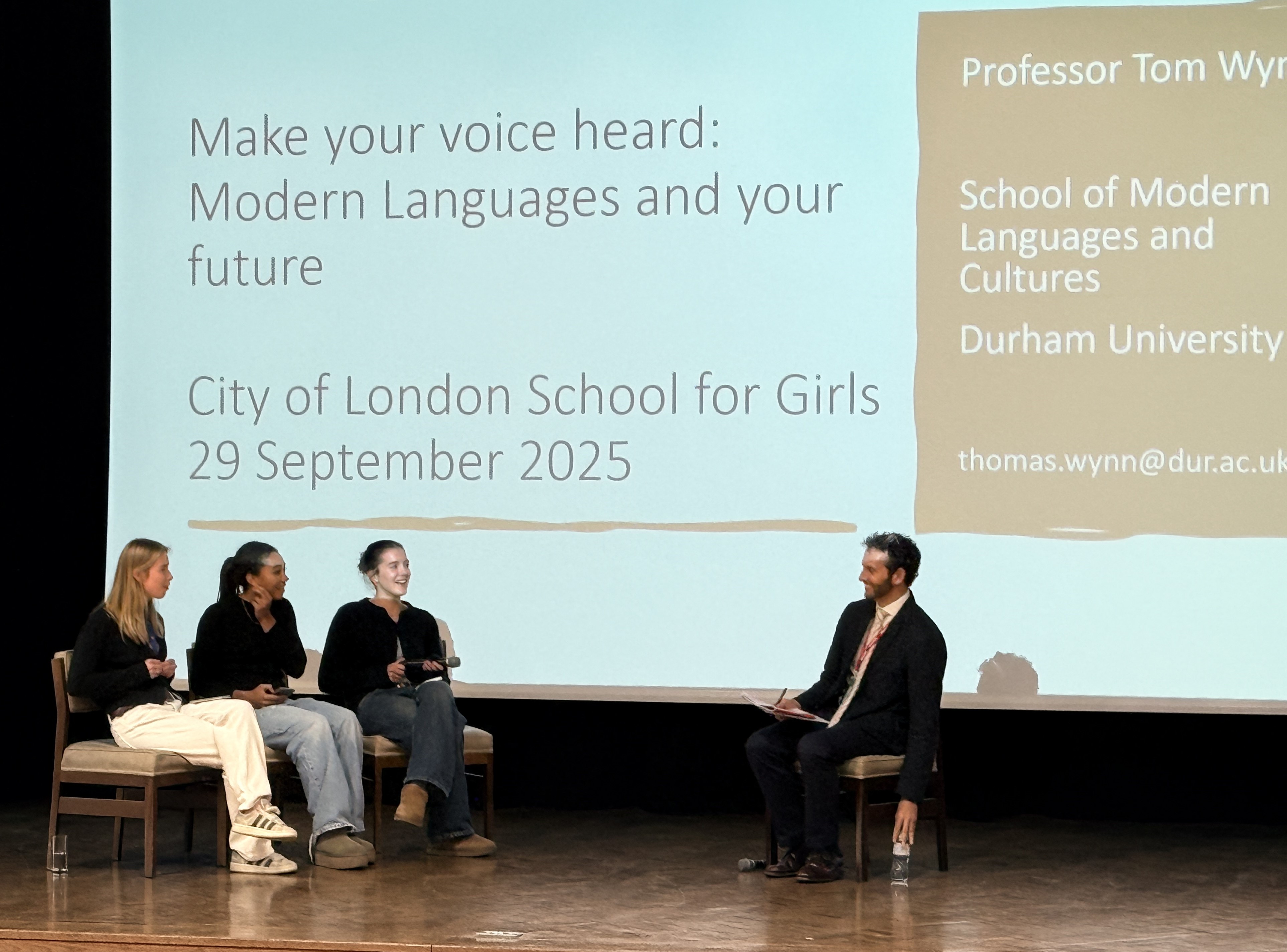 Professor Tom Wynn Inspires Students at City of London School for Girls