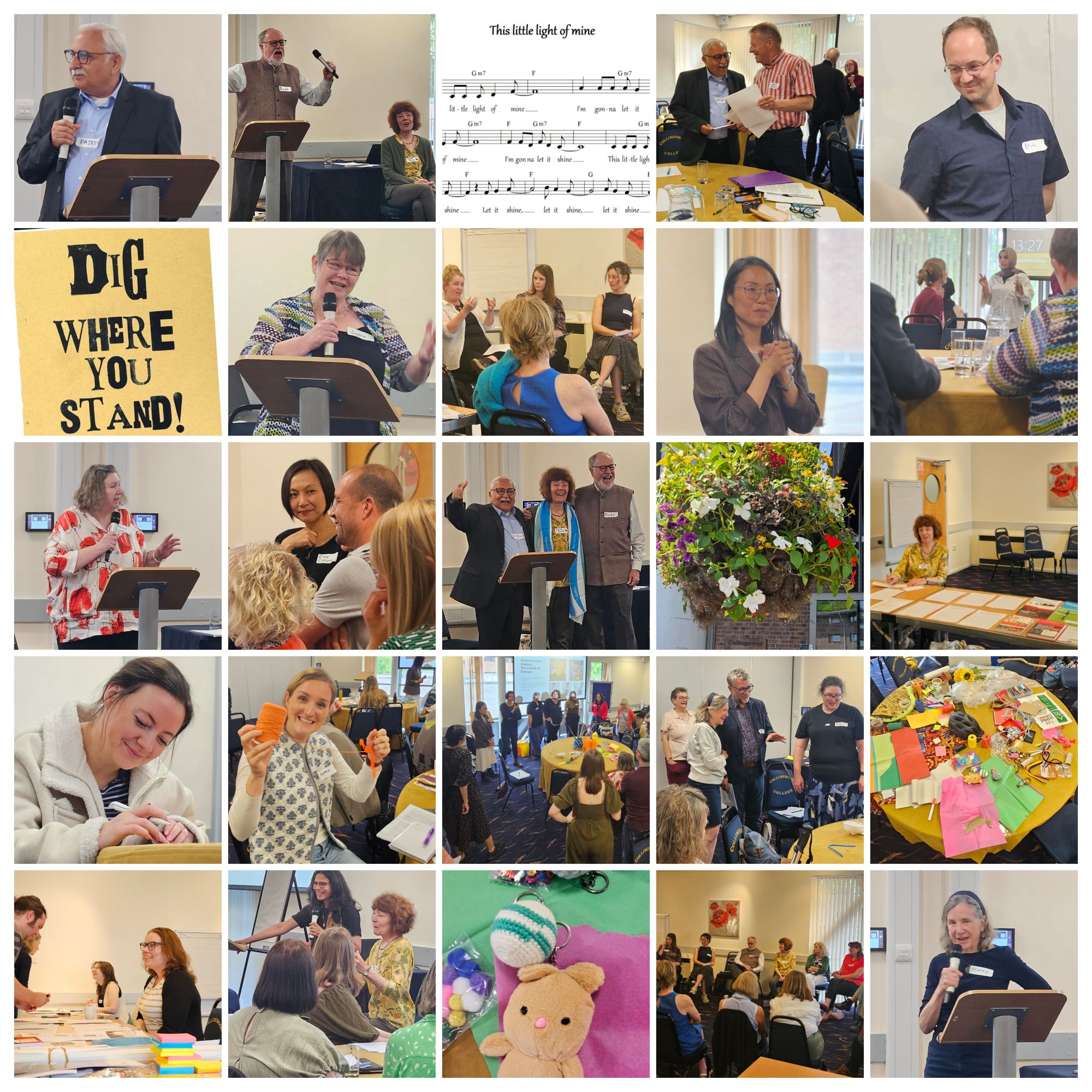 Different images of individuals participating in annual event