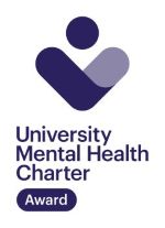 Icon of a person with the wording University Mental Health Charter Award
