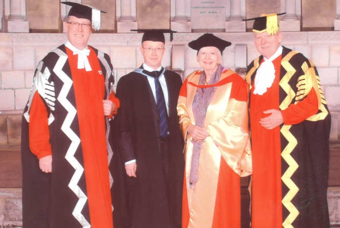 Biddy Baxter receiving a honorary degree in 2012
