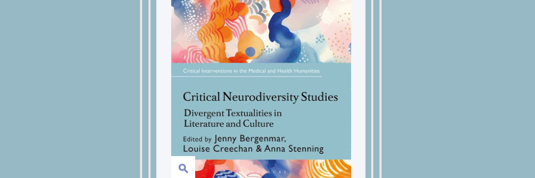 Duck blue banner with book cover for Divergent Textualities